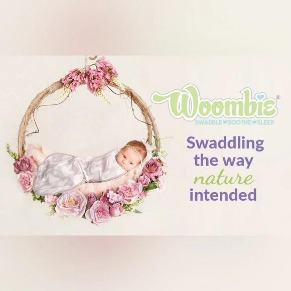 Woombie Convertible Baby Swaddling Blanket (3-6mo), Pink Posey 14-19 lbs NWOT - Picture 10 of 11